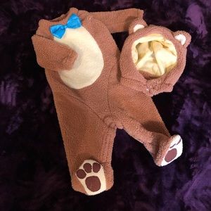 Teddy Bear Costume w/ Matching Hood, Size 6-12M